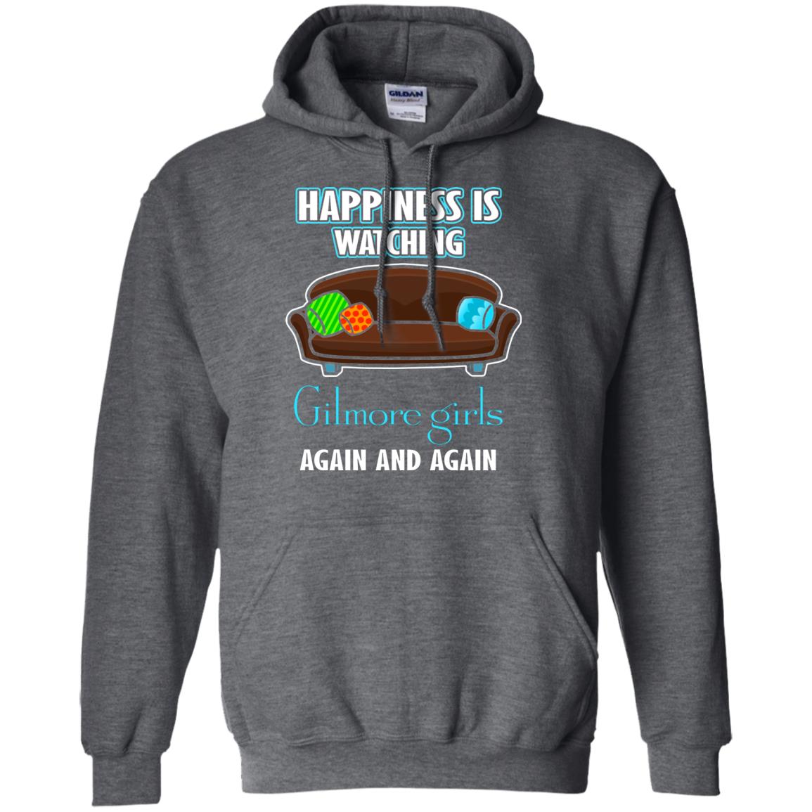 Happiness Is Watching Gilmore Girls Again And Again Shirt Dark Heather