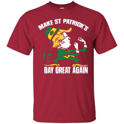 Trump Make St Patricks Day Great Again Funny Trump T-shirt Cardinal