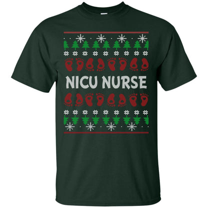 Nicu Nurse Nursing X-mas Christmas Gift Shirt Forest