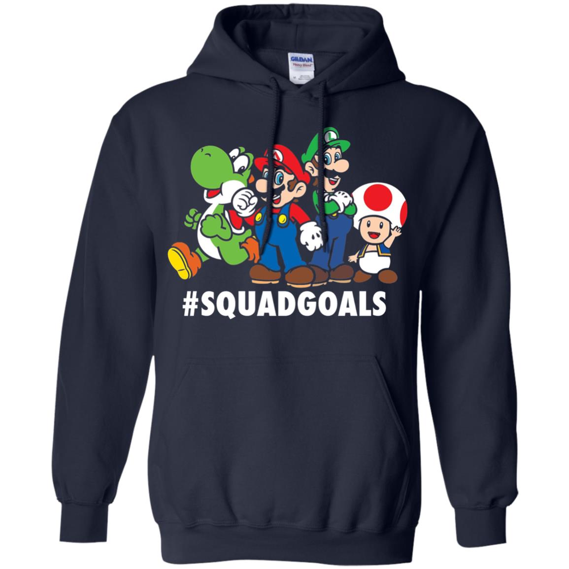 Nintendo Super Mario Luigi #squadgoals Gamer T-shirt Navy