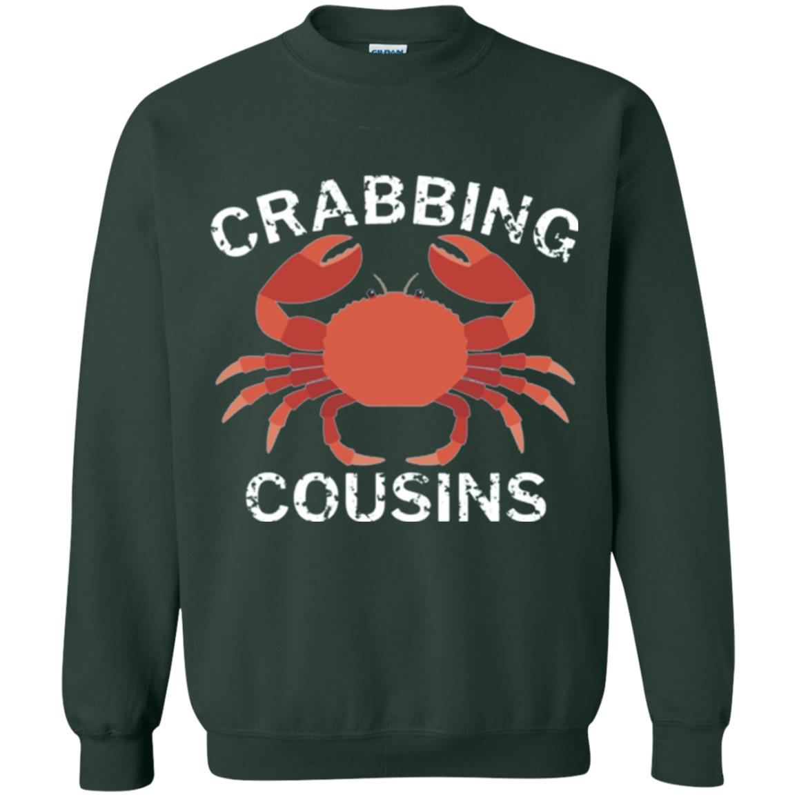 Fishing Lovers T-shirt Crabbing Cousins Forest Green