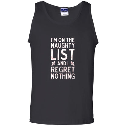 Christmas T-shirt I_m On The Naughty And I Regret Nothing Black