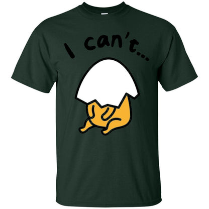 Film T-shirt Gudetama Lazy Egg I Can't Forest Green
