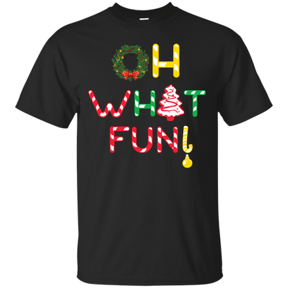 Christmas T-shirt Oh What Fun Black