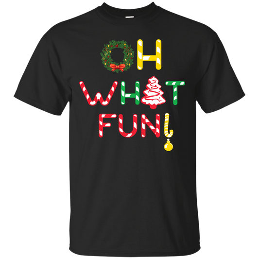 Christmas T-shirt Oh What Fun Black