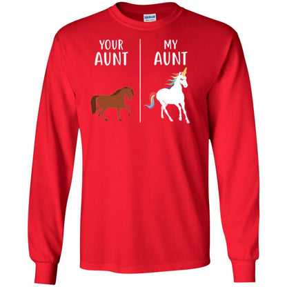 Unicorn T-shirt Your Aunt My Aunt Red