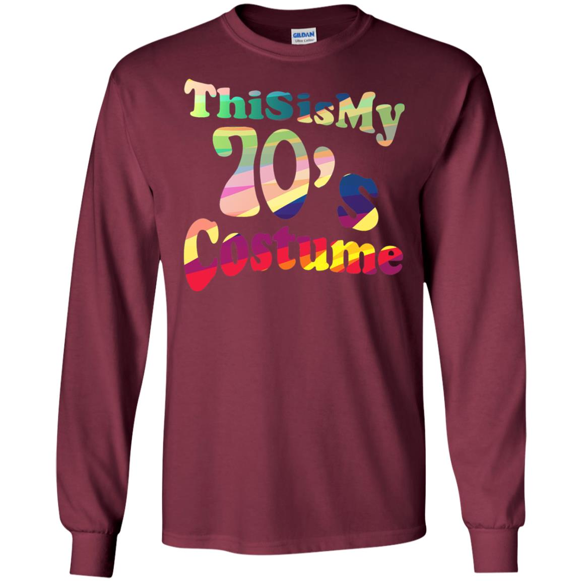 70s Halloween Costume 70s T-shirt For Women Men Girls Maroon