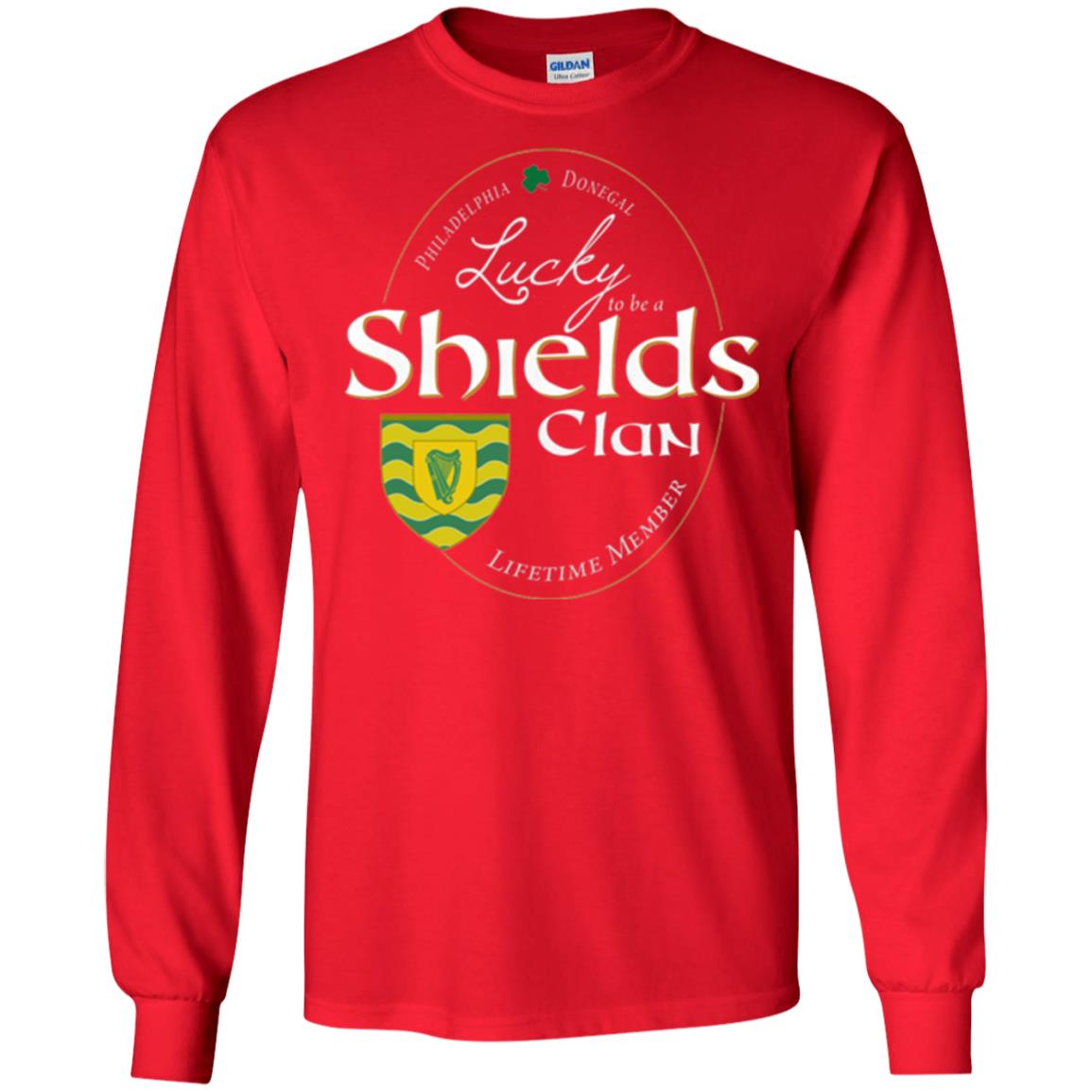 St Patricks Day T-shirt Shields Clan Lucky Lifetime Member T-shirt Red