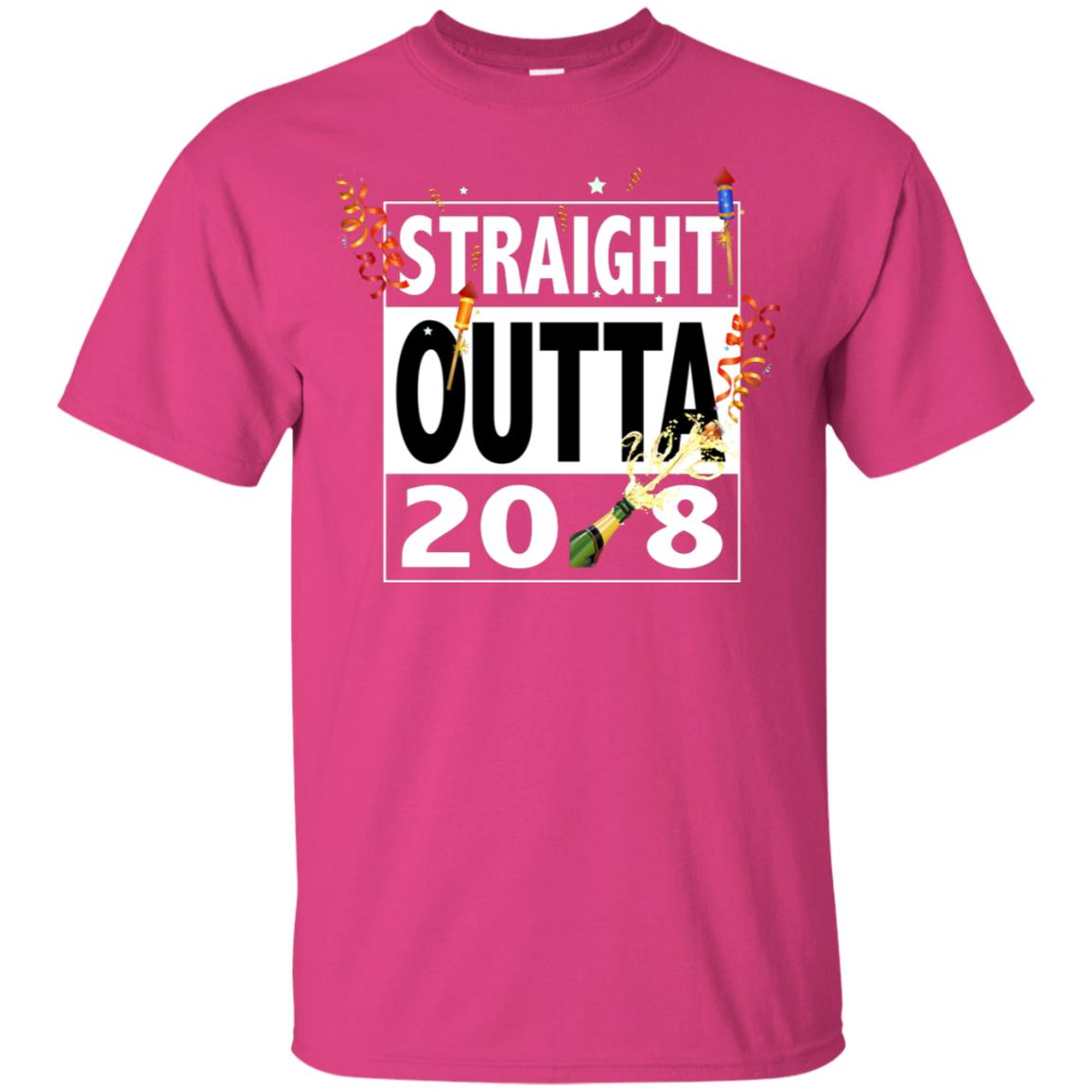 Straight Outta 2018 New Year 2019 Gift Shirt Heliconia