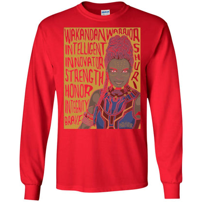 Black Panther Movie Shuri Word Art T-shirt Red