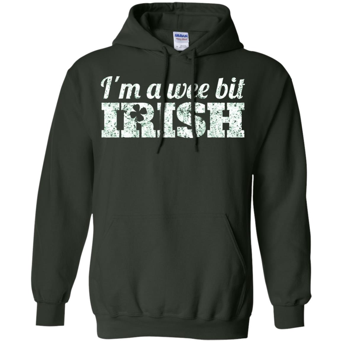 I_m Wee Bit Irish Funny Irish Heritage St Paddy_s Day T-shirt Forest Green