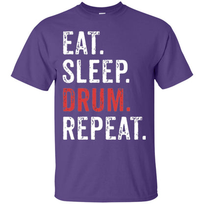 Drummer T-shirt Eat Sleep Drum Repeat Purple