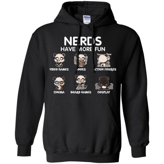 Nerds Have More Fun Video Games Books Action Figures Shirts Black