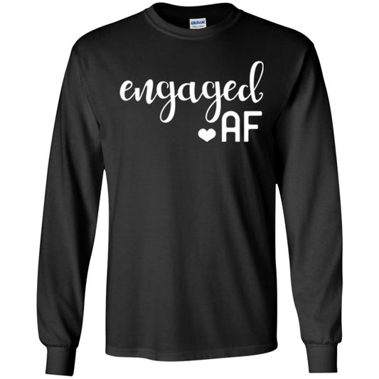 Fiance Engagement Party Womens Engaged Af T-shirt Black