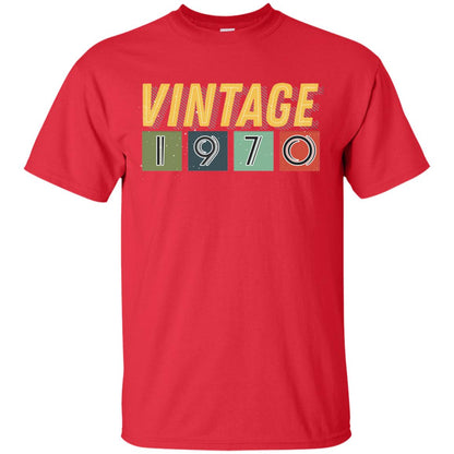 Vintage 1970 48th Birthday Gift Shirt For Mens Or Womens Red