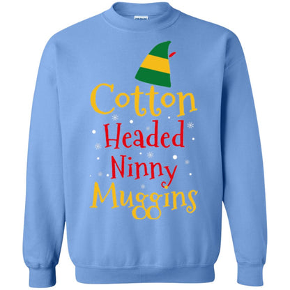 Funny Elf T-shirt Cotton Headed Ninny Muggins Carolina Blue