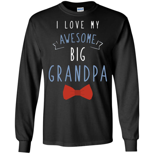 I Love My Awesome Big Grandpa Grandkid Grandson Granddaughter Shirt Black