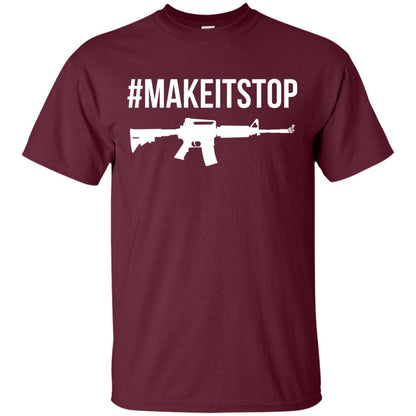 Make It Stop Anti-gun Violence Political T-shirt Maroon