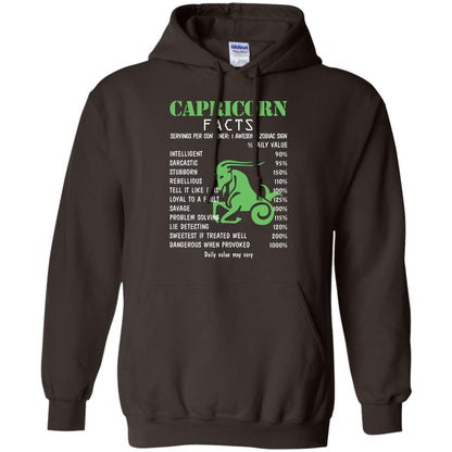 Capricorn Facts 1 Awesome Zodiac Sign Gift Shirt For Capricorn Horoscope Dark Chocolate