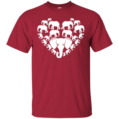 Elephant Lovers T-shirt Special Elephant Heart Cardinal
