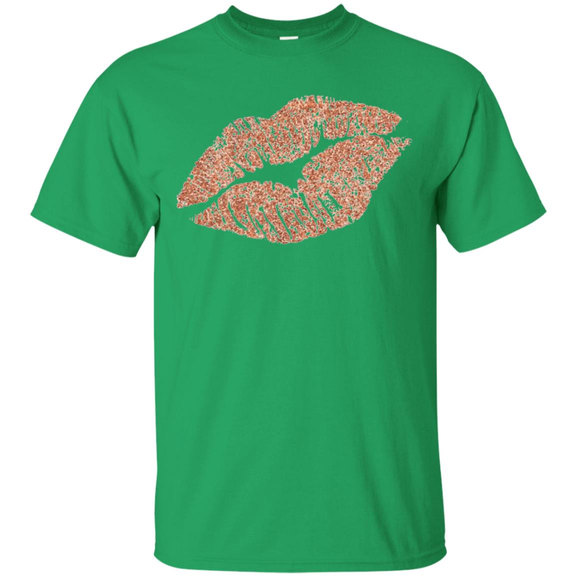 Rose Gold Lipstick Kiss Shirt Irish Green