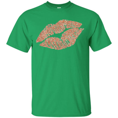 Rose Gold Lipstick Kiss Shirt Irish Green