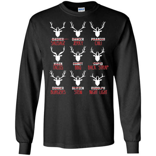 Christmas T-shirt Hunters All Of Santa's Reindeer Black