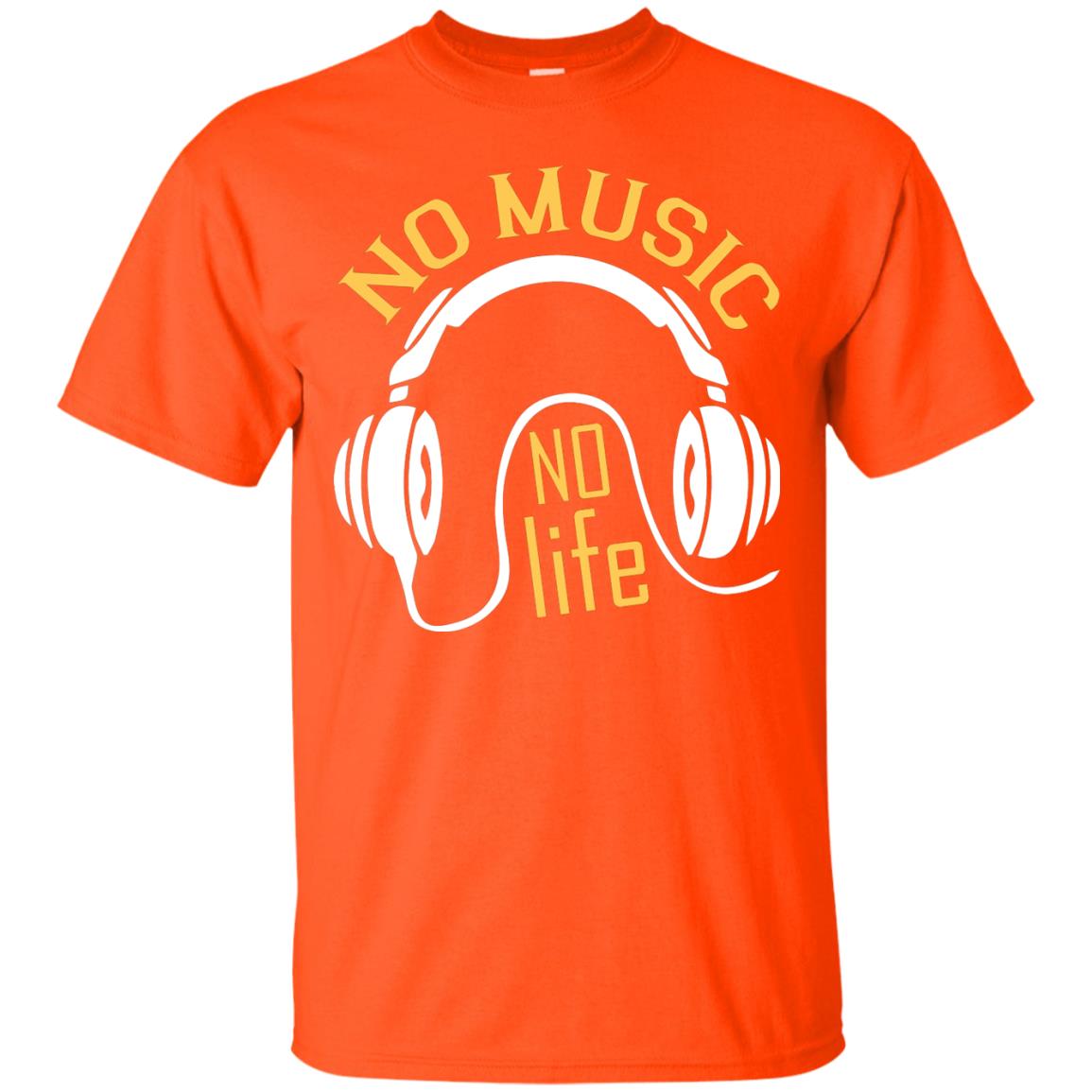 No Music No Life Music Lover Shirt Orange