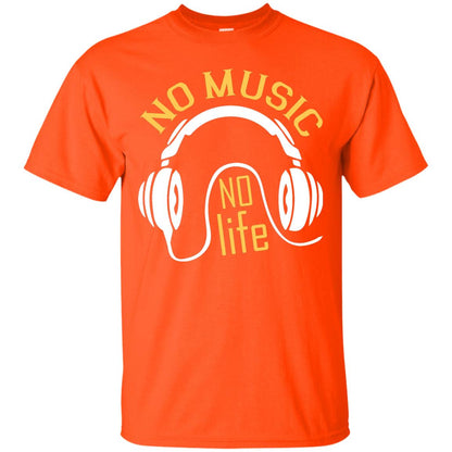No Music No Life Music Lover Shirt Orange
