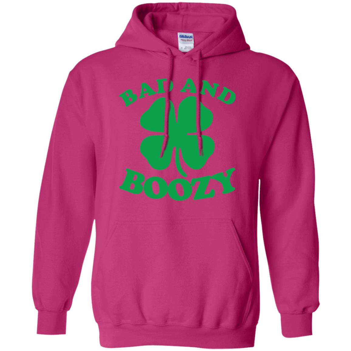 Bad And Boozy Saint Patricks Day T-shirt Heliconia