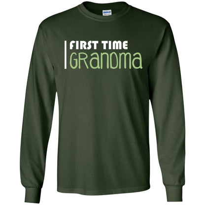 First Time Grandma Shirt Forest Green