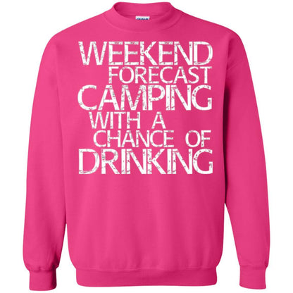 Camper T-shirt Weekend Forecast Camping With A Chance Of Drinking Heliconia