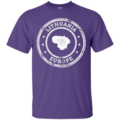 Lithuania Passport Stamp Funny Lithuania T-shirt Purple