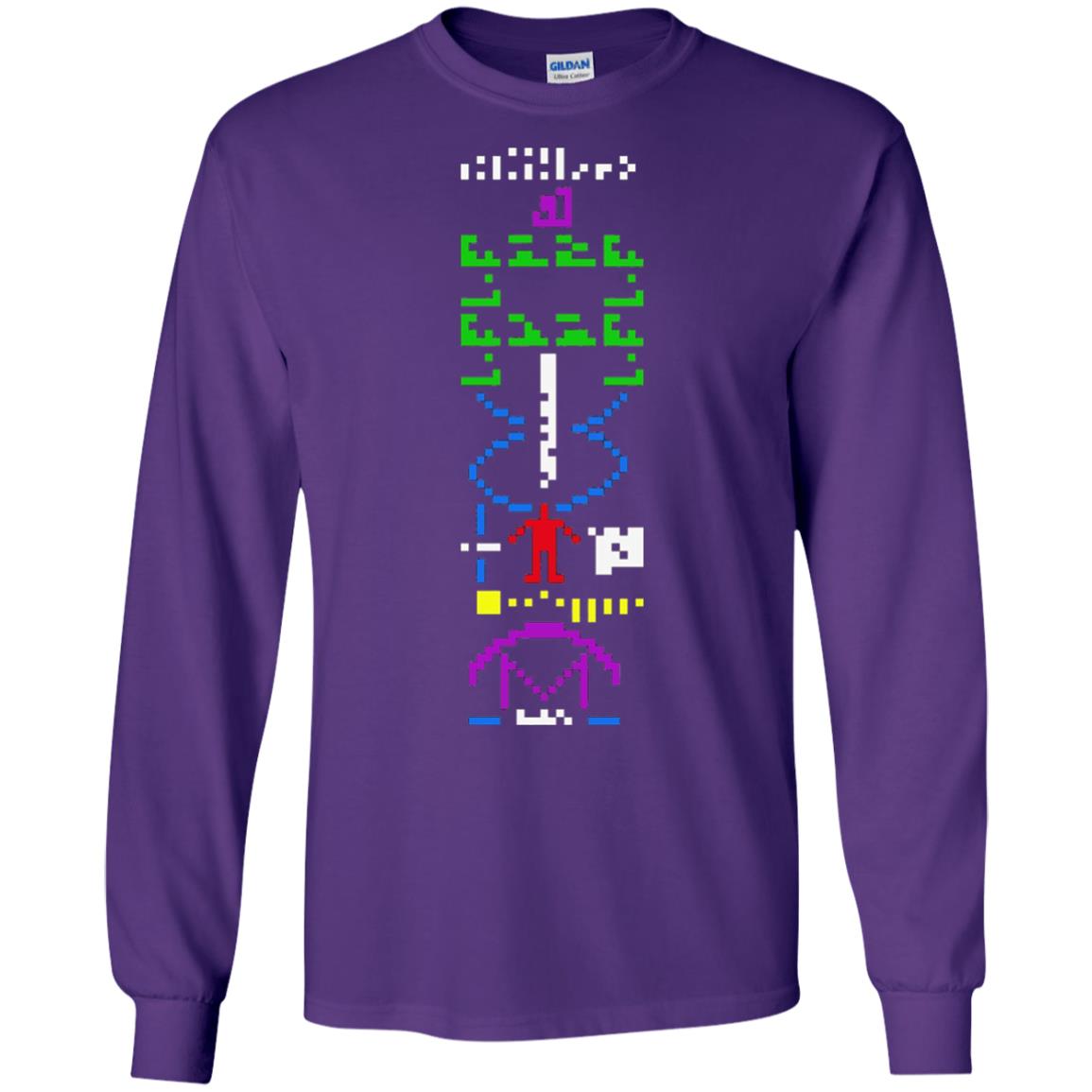 Astronomer T-shirt 1974 Arecibo Message Cool Space Exploration Purple