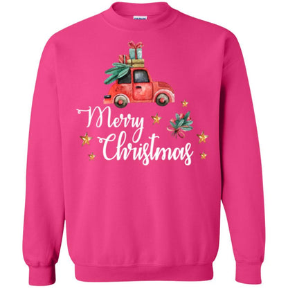 Car Lover T-shirt Merry Christmas T-shirt Heliconia