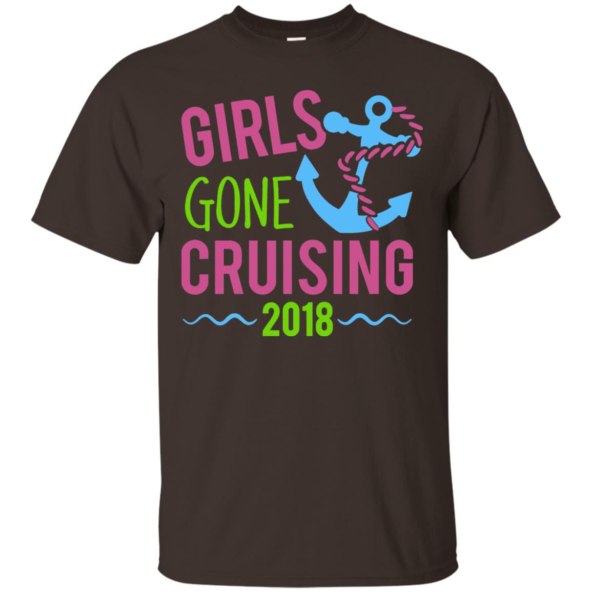 Girls Gone Cruising Girls Trip Cruise T-shirt Dark Chocolate