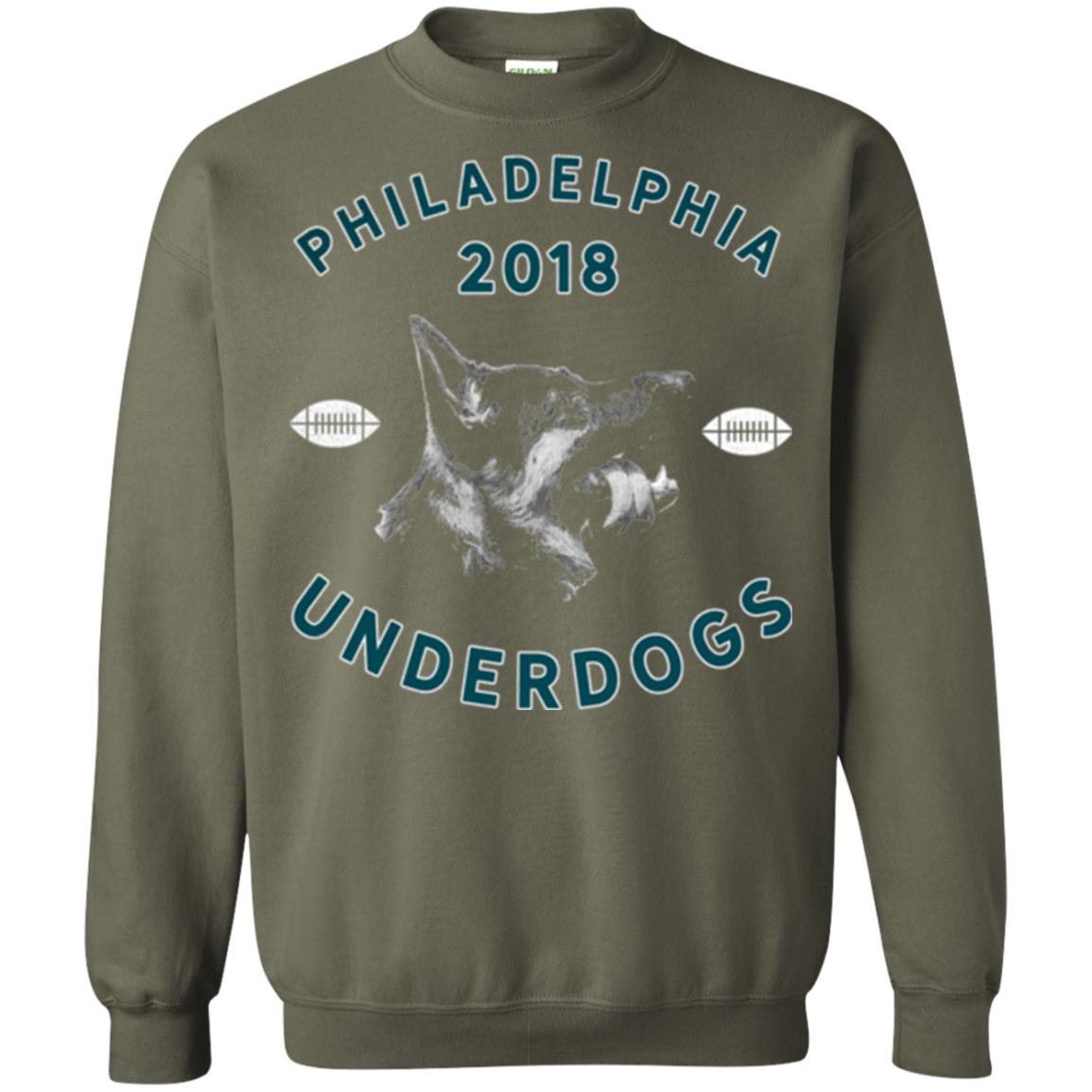 Dog Lover T-shirt Philly Philadelphia Underdogs Lii Game Day Military Green