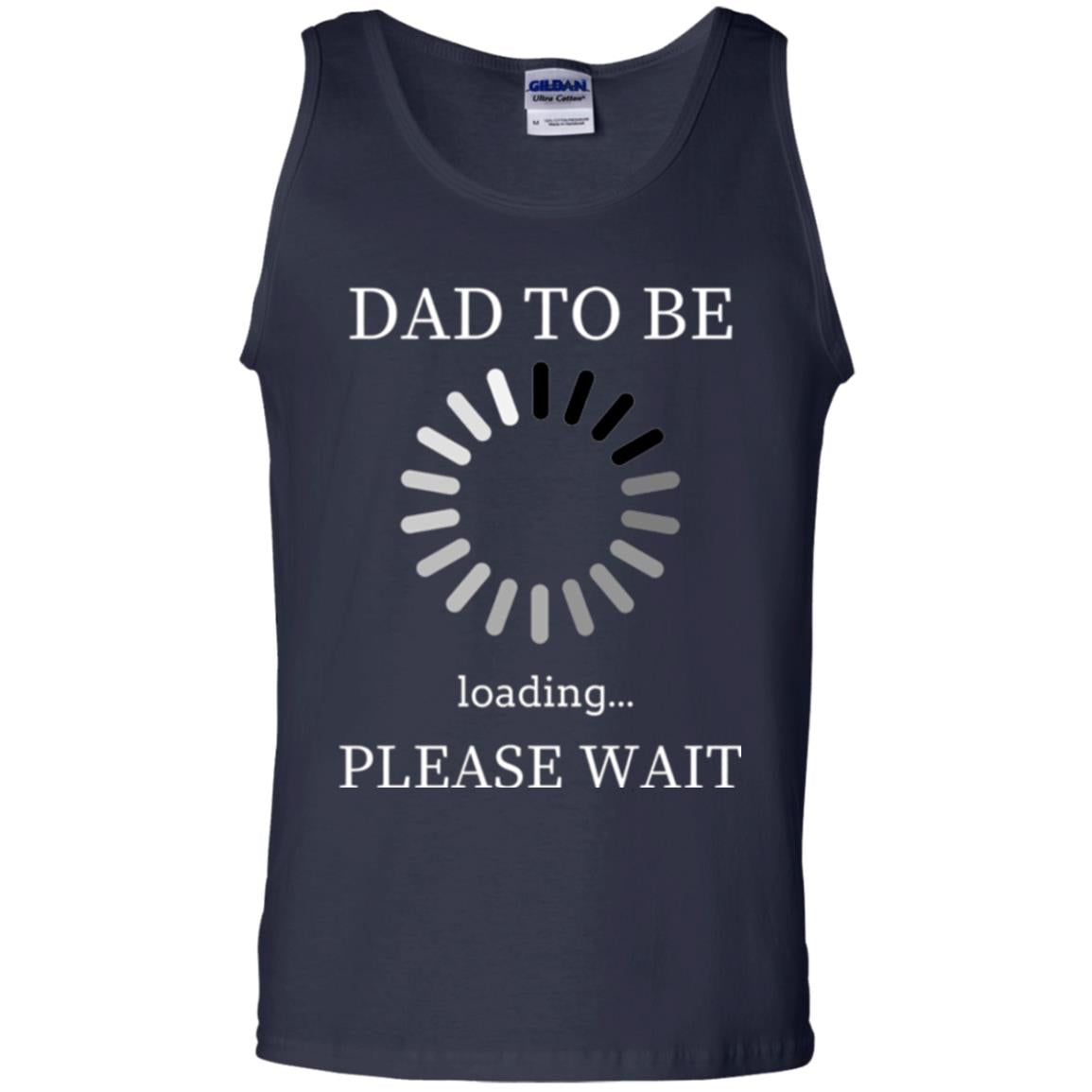 Funny Future Father T-shirt Dad Tobe Loading Please Wait Navy