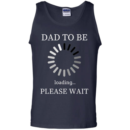 Funny Future Father T-shirt Dad Tobe Loading Please Wait Navy