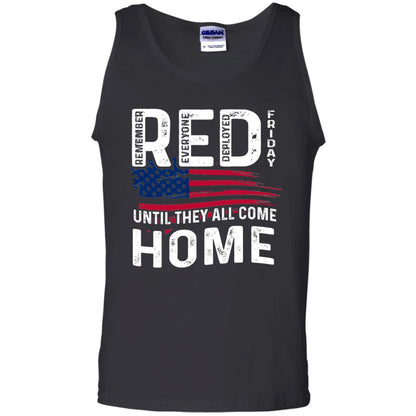 Nation Wear Red Day T-shirt Red Friday Until They All Come Home Black