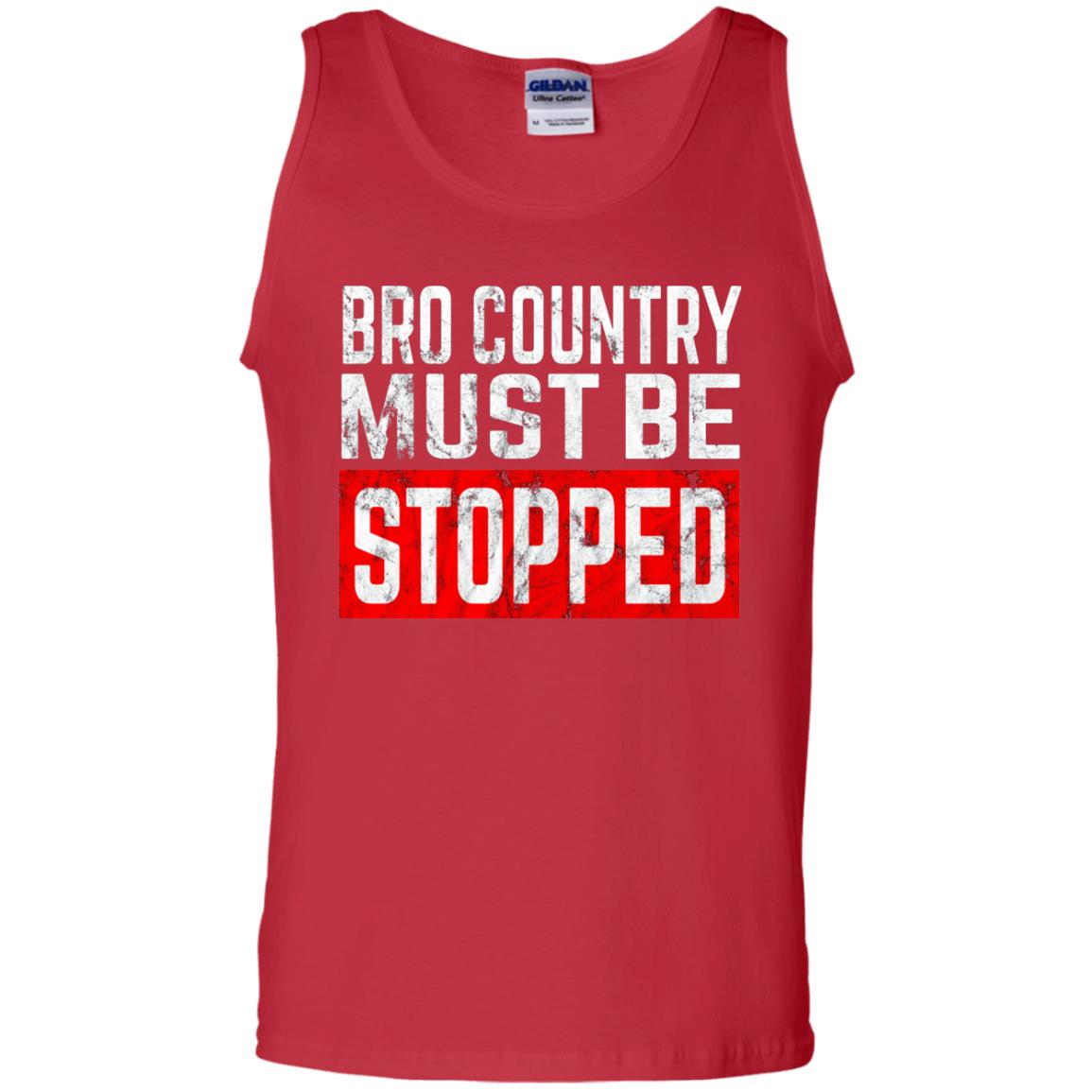 Bro Country Must Be Stopped Traditional Outlaw Country Shirt Red