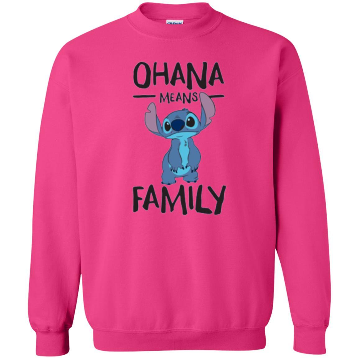 Disney Stitch T-shirt Ohana Means Family Heliconia