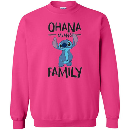 Disney Stitch T-shirt Ohana Means Family Heliconia