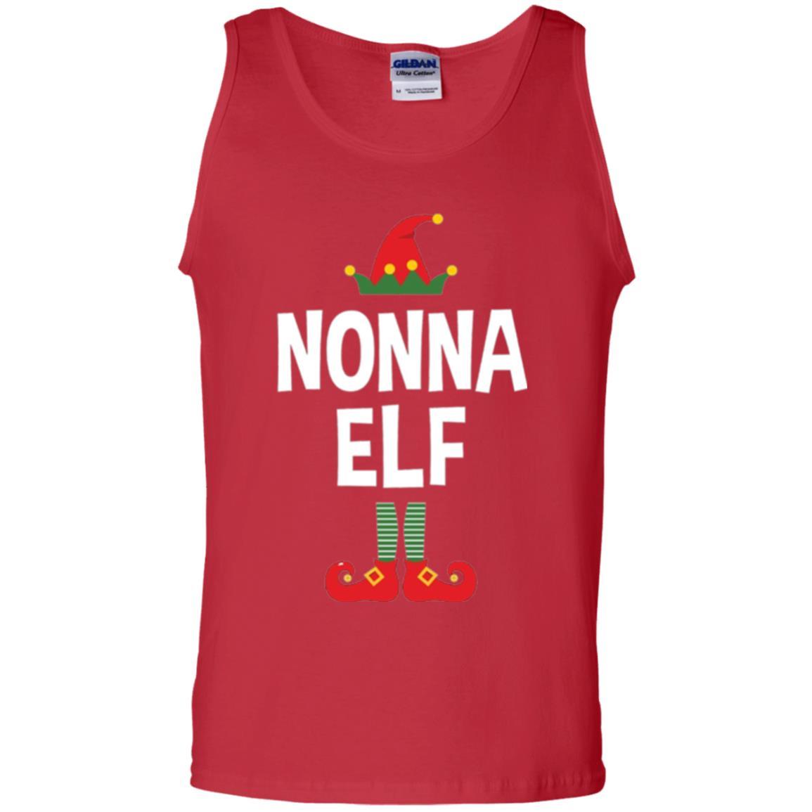 Christmas T-shirt Nonna Elf Christmas Pajamas Red