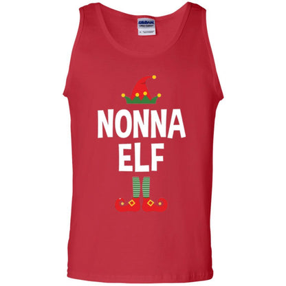 Christmas T-shirt Nonna Elf Christmas Pajamas Red