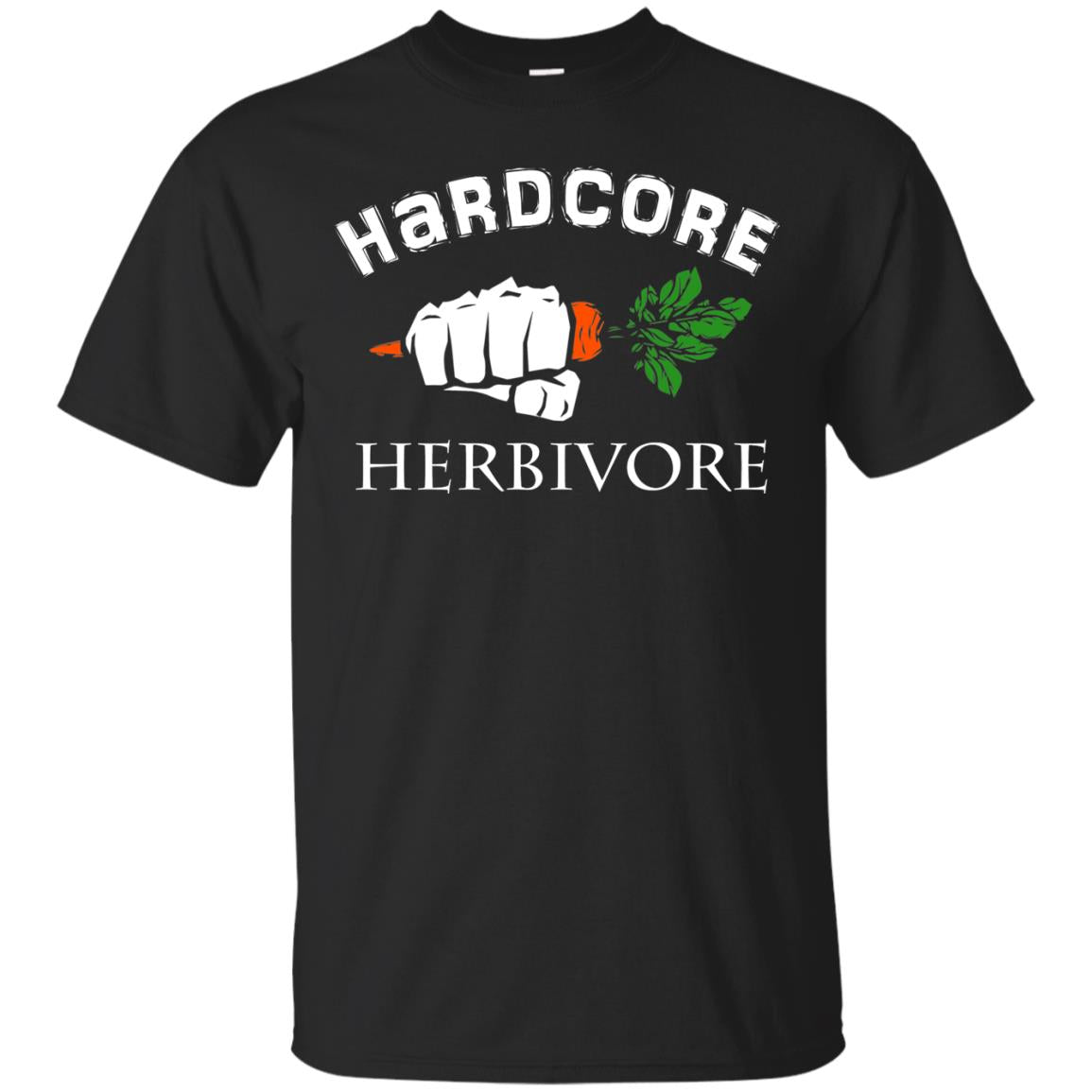 Hardcore Herbivore Vegetarians T-shirt Black