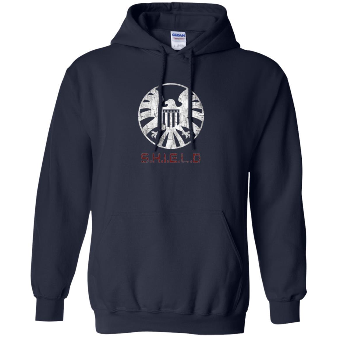 Film T-shirt Agents Of Shield Distressed Logo Graphic Navy