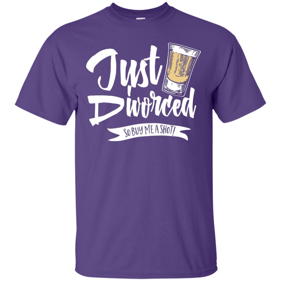 Party Break-up Single T-shirt Just Divorced Buy Me A Shot Purple