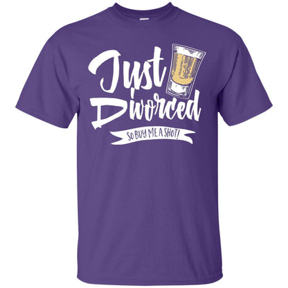 Party Break-up Single T-shirt Just Divorced Buy Me A Shot Purple