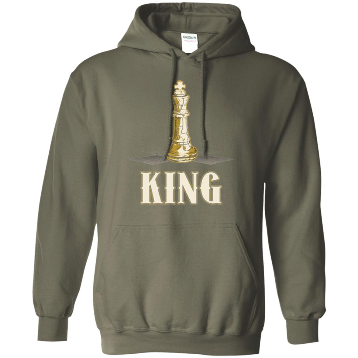 King Chess Piece Chess Player T-shirt Military Green